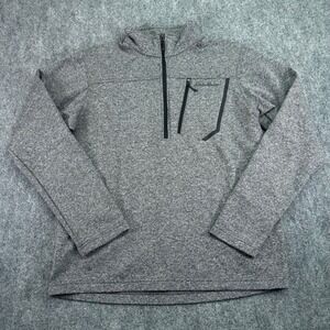 Eddie Bauer Sweater Mens Medium First Ascent Fleece Lined Quarter Zip Pullover